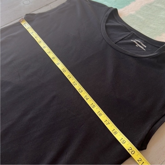 Eileen‎ Fisher Sleeveless Crewneck Black Organic Cotton Pullover Tank Dress - Picture 9 of 10